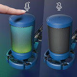 FIFINE AmpliGame USB Microphone with A Volume Dial, A Mute Button And A RGB Body for Streaming on PC/Laptop/PS Console